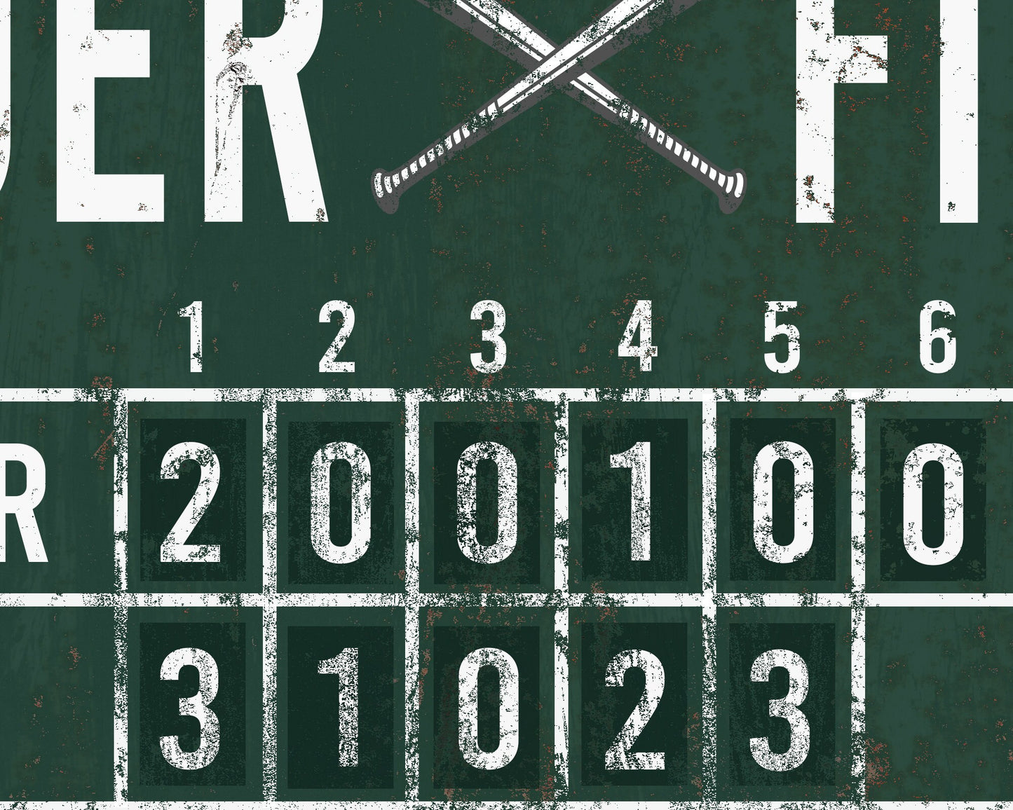 Custom Baseball Scoreboard Sign Vintage Gam Room Decor Man Cave Decor Canvas Industrial Sports Bar Media Nursery Kids boys Room Decor