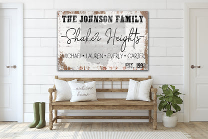 Last Name Sign, Custom Family Sign, Farmhouse Sign, Custom Name Sign, Family Name Sign, Canvas Print, Farmhouse Decor