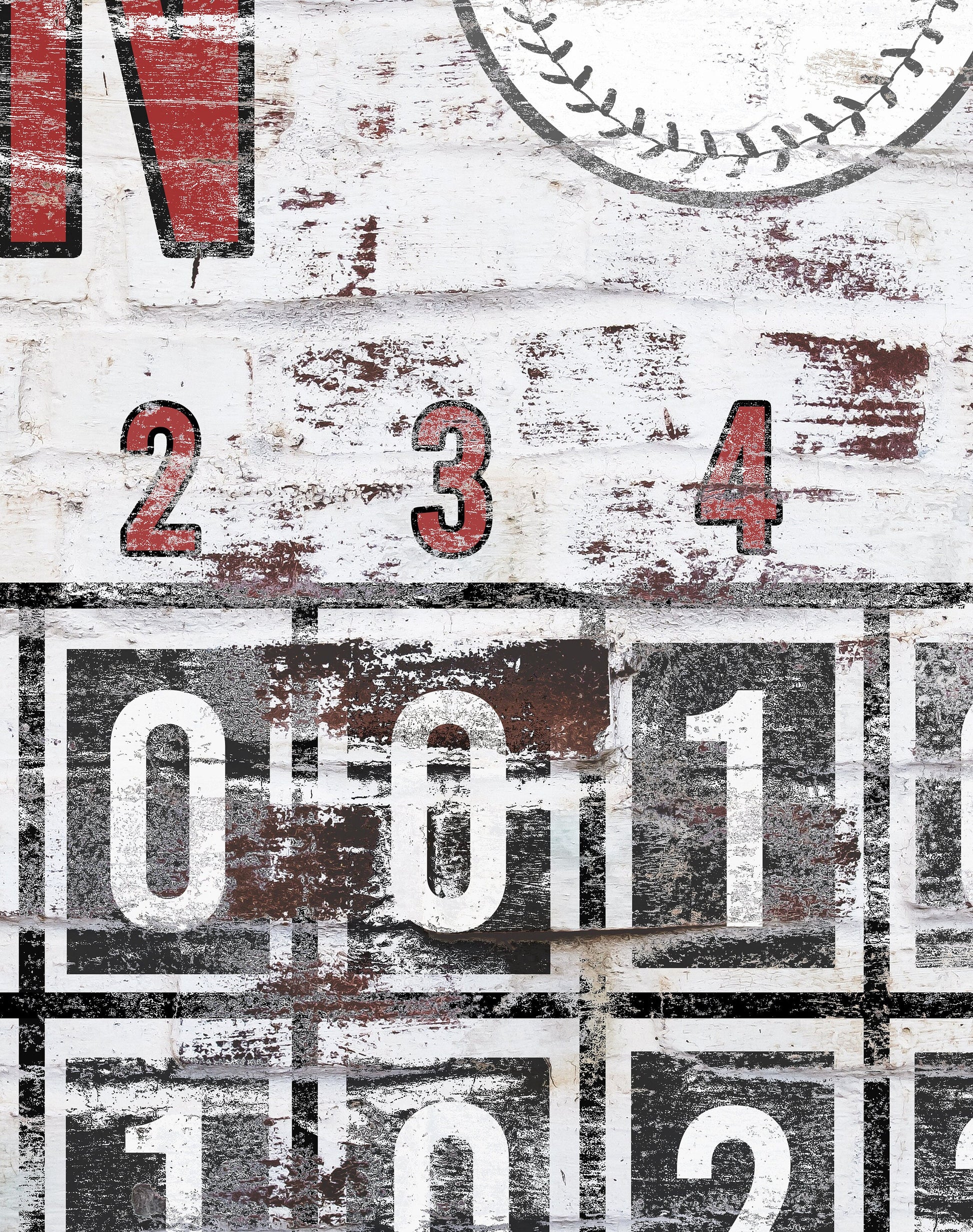 Custom Baseball Scoreboard Sign Vintage Boy's Room Decor Canvas Game Room Media Nursery Kids Room Decor MLB Teams Man Cave Sports Room Decor