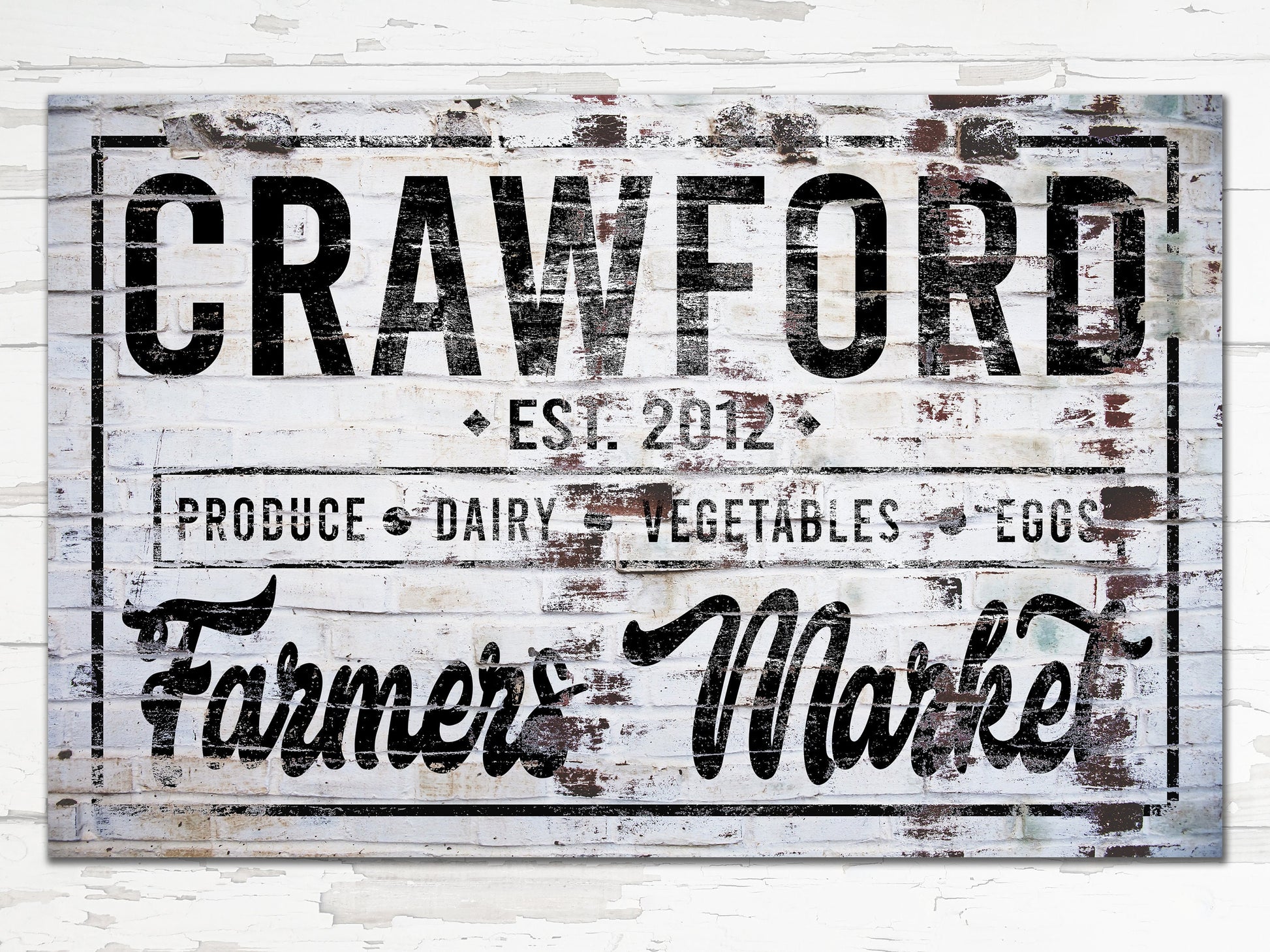 Personalized Farmers Market Sign, Farmhouse Sign, Farmer's Market Decor, Family Name Sign, Canvas Print, Farmhouse Decor