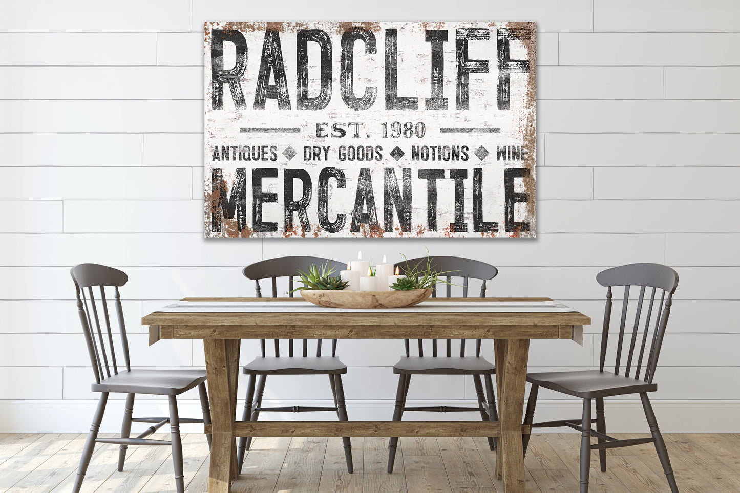 Last Name Sign, Mercantile Sign, Farmhouse Sign, Custom Name Sign, Family Name Sign, Canvas Print, Farmhouse Decor