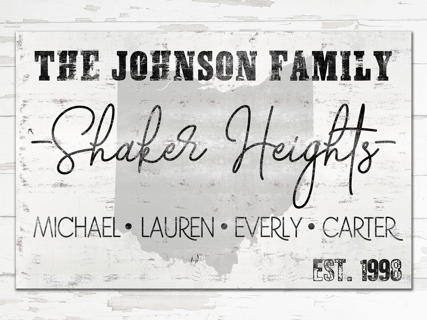 Last Name Sign, Custom Family Sign, Farmhouse Sign, Custom Name Sign, Family Name Sign, Canvas Print, Farmhouse Decor