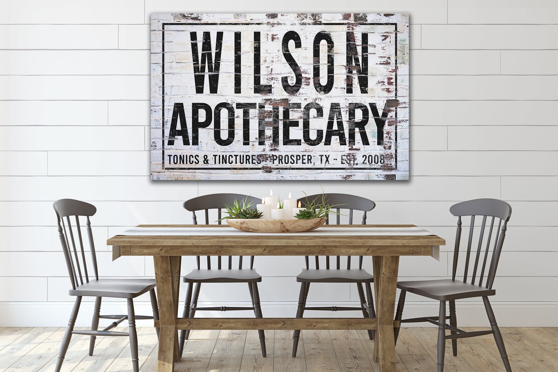 Personalized Apothecary Sign, Custom Farmhouse Sign, Wedding Gift, Housewarming Gift, Canvas Print, Farmhouse Decor, General Store Sign