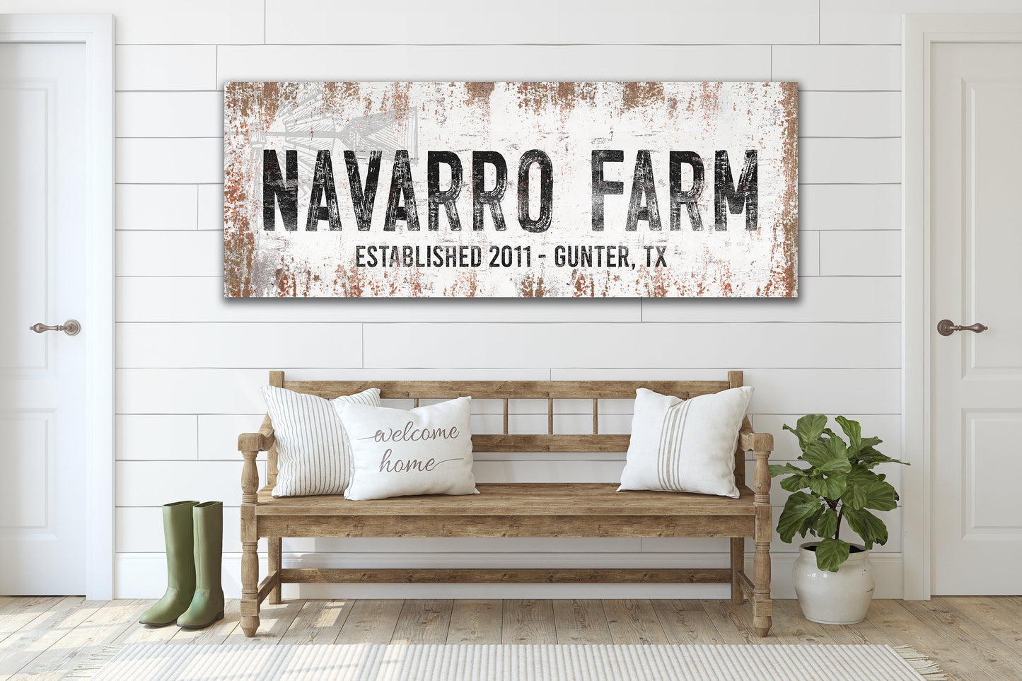 Last Name Sign, Custom Farm Sign, Farmhouse Sign, Custom Name Sign, Family Name Sign, Canvas Print, Farmhouse Decor