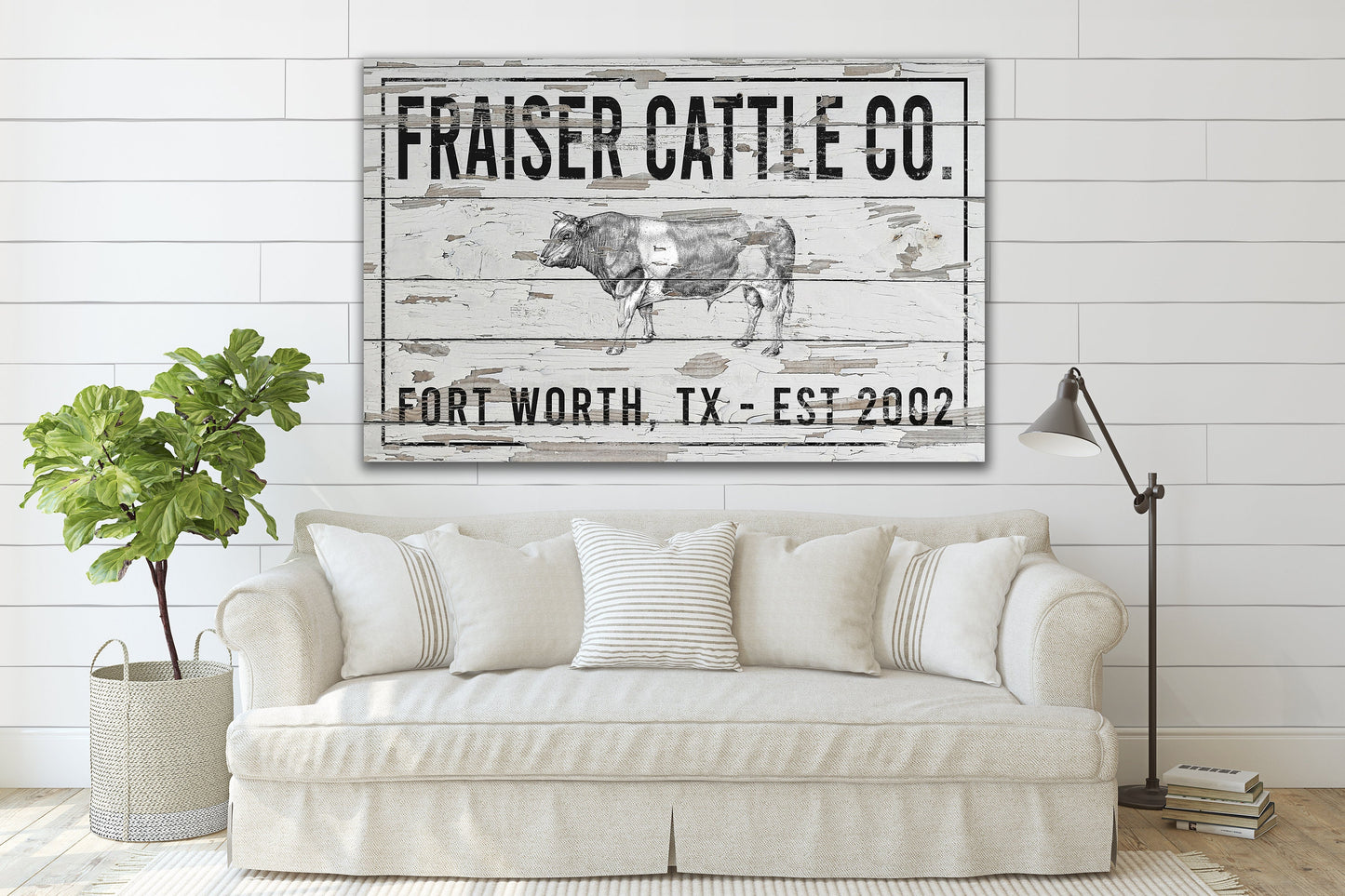 Last Name Sign, Cattle Ranch Sign, Farmhouse Sign, Custom Name Sign, Family Name Sign, Canvas Print, Farmhouse Decor, Custom Ranch Sign