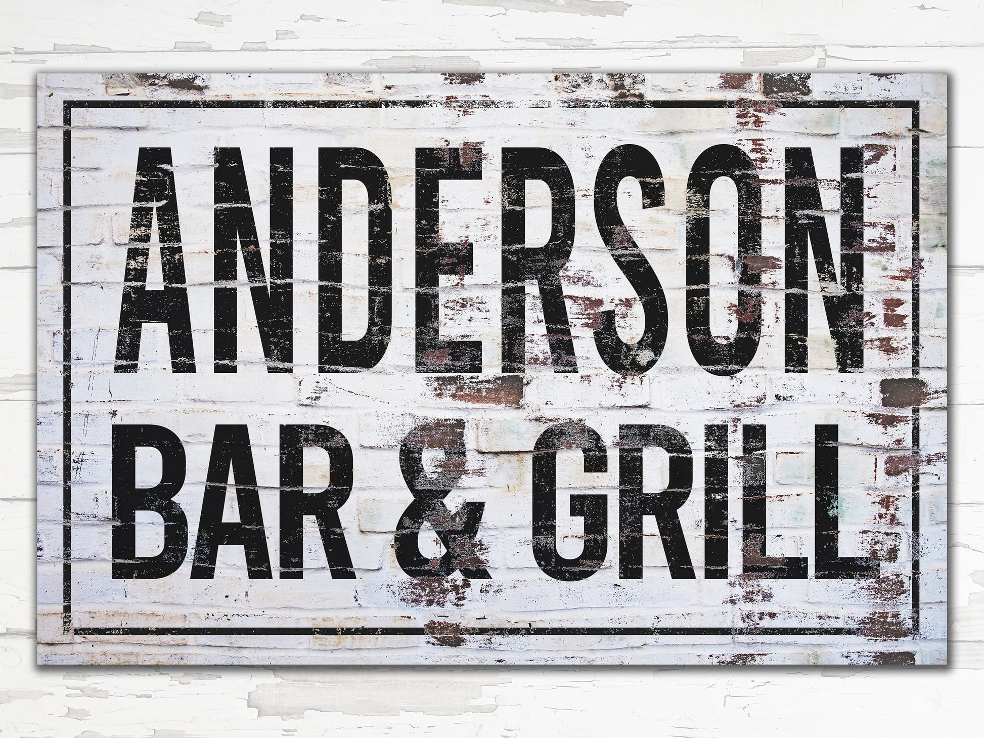 Personalized Bar and Grill Sign, Custom Farmhouse Sign, Sports Bar Decor, Man Cave, Canvas Print, Farmhouse Decor, Game Room