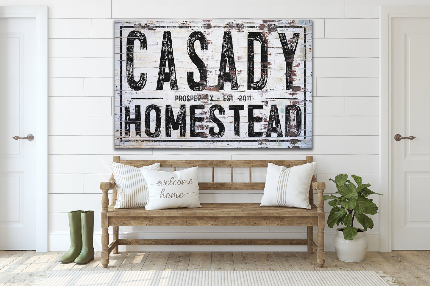 Last Name Sign, Homestead Sign, Farmhouse Sign, Wedding Gift, Housewarming Gift, Family Name Sign, Canvas Print, Farmhouse Decor