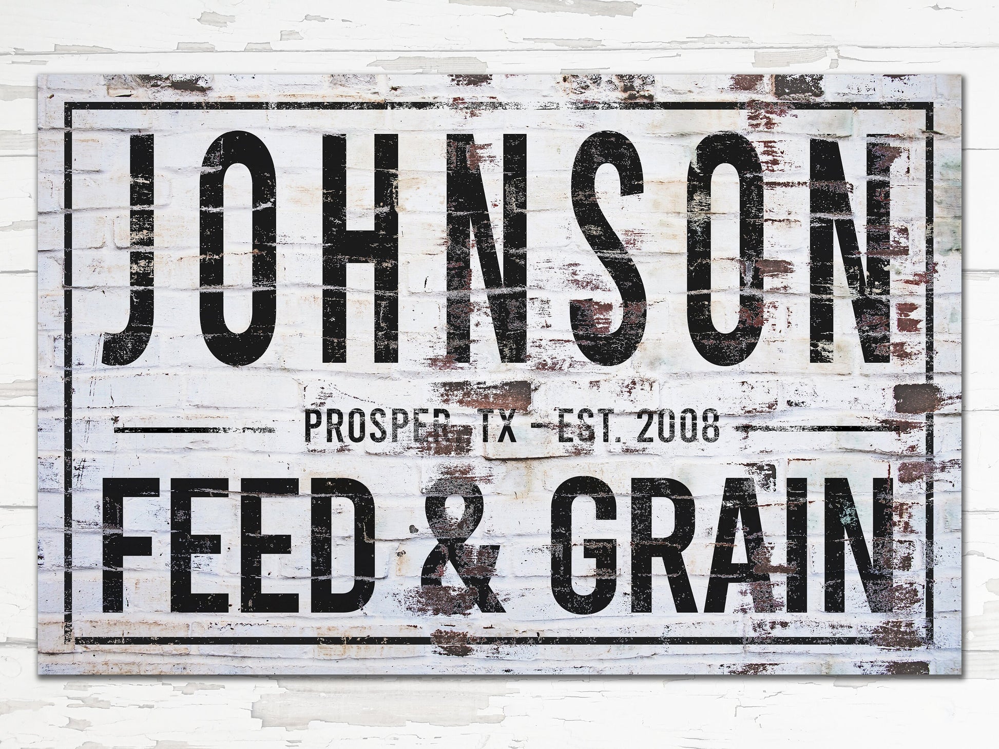 Last Name Sign, Feed and Grain Sign, Farmhouse Sign, Custom Name Sign, Family Name Sign, Canvas Print, Farmhouse Decor, ranch sign