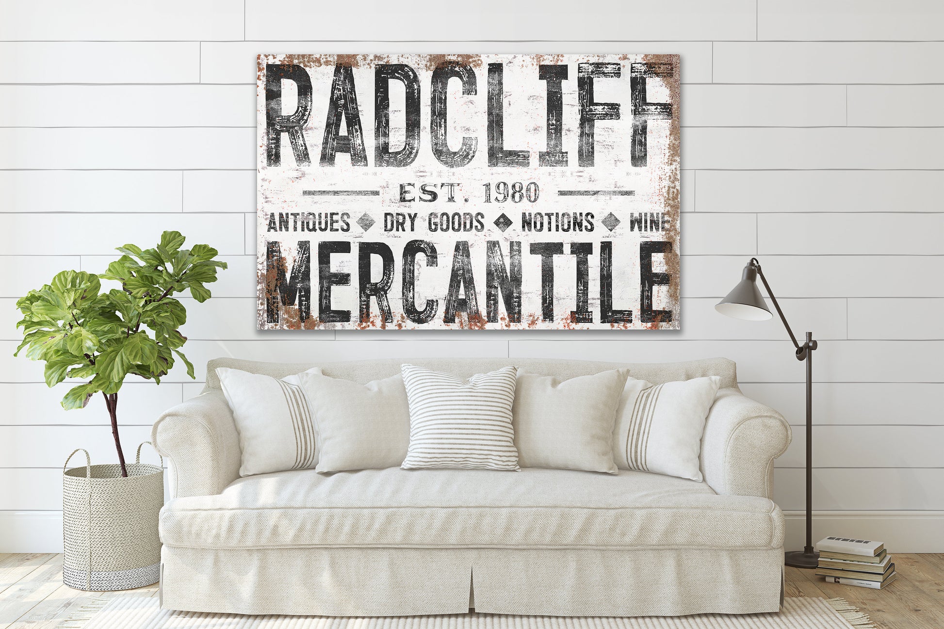 Last Name Sign, Mercantile Sign, Farmhouse Sign, Custom Name Sign, Family Name Sign, Canvas Print, Farmhouse Decor