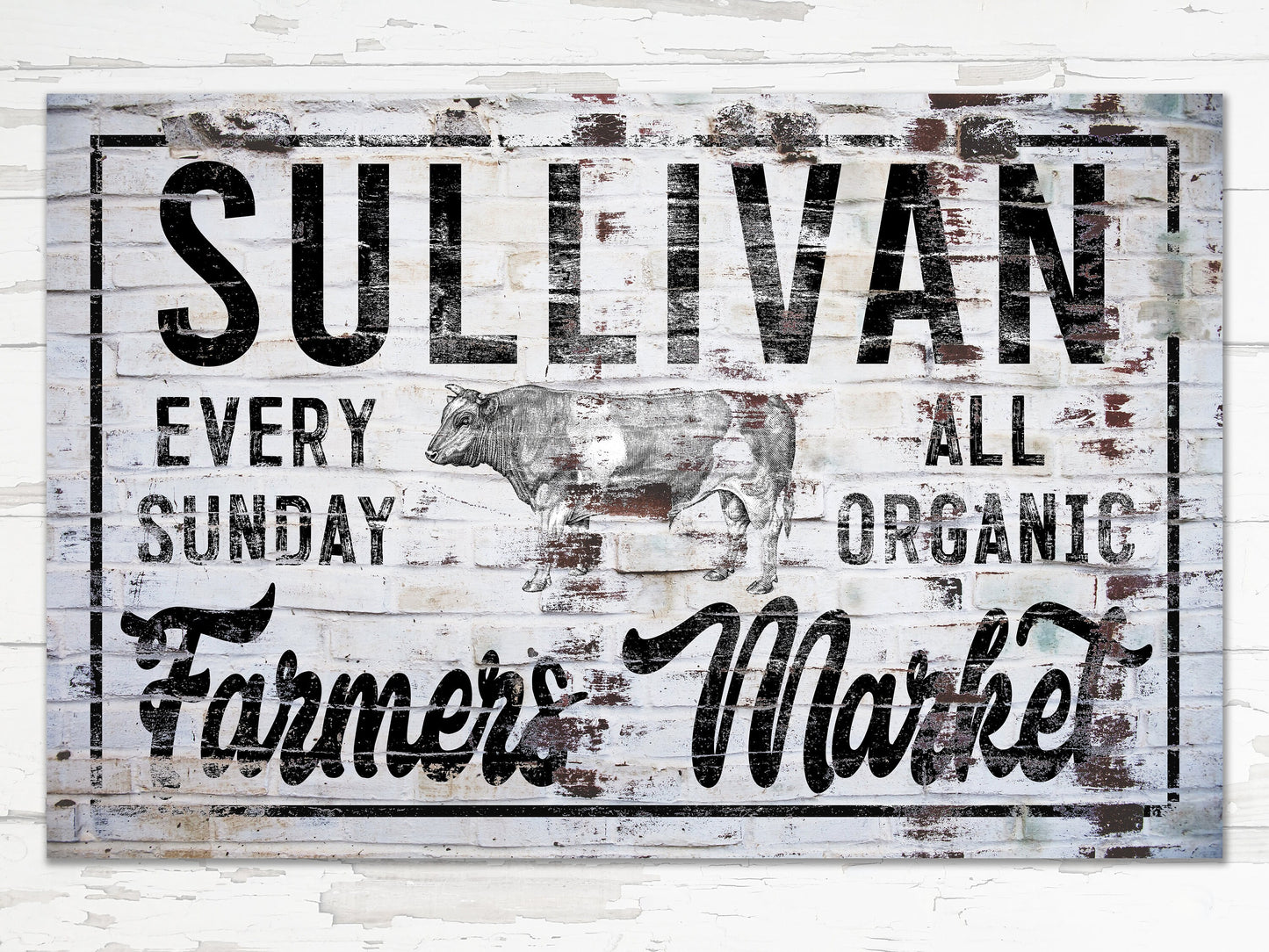 Personalized Farmer's Market Sign, Custom Farmhouse Sign, Wedding Gift, Housewarming Gift, Canvas Print, Farmhouse Decor