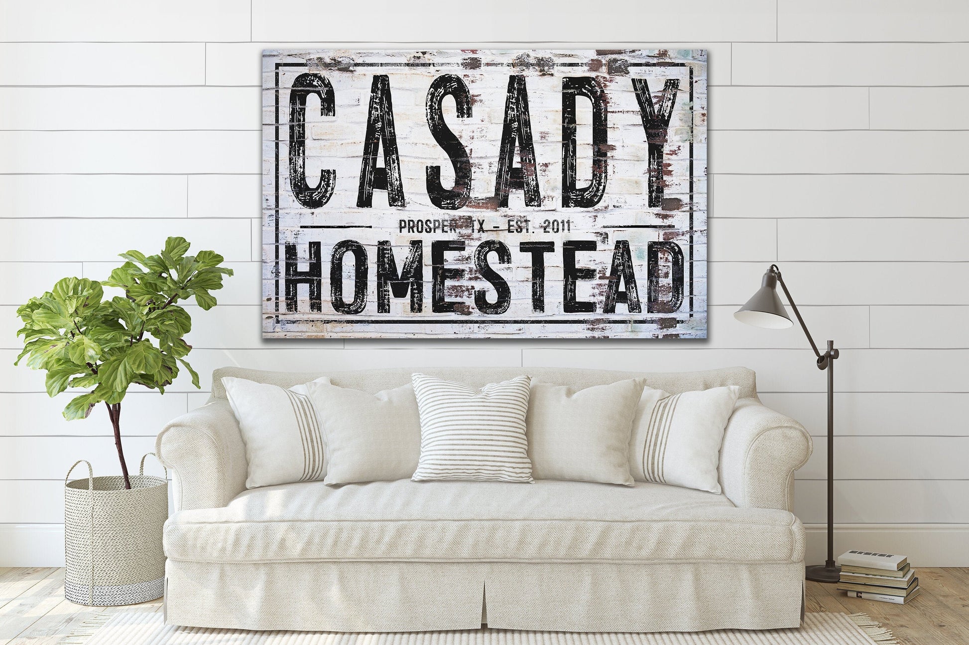 Last Name Sign, Homestead Sign, Farmhouse Sign, Wedding Gift, Housewarming Gift, Family Name Sign, Canvas Print, Farmhouse Decor