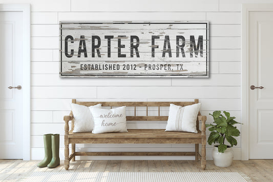 Personalized Farm Sign, Custom Wedding Gift, Housewarming Gift, Custom Farmhouse Sign, Custom Name Sign, Canvas Print, Farmhouse Decor