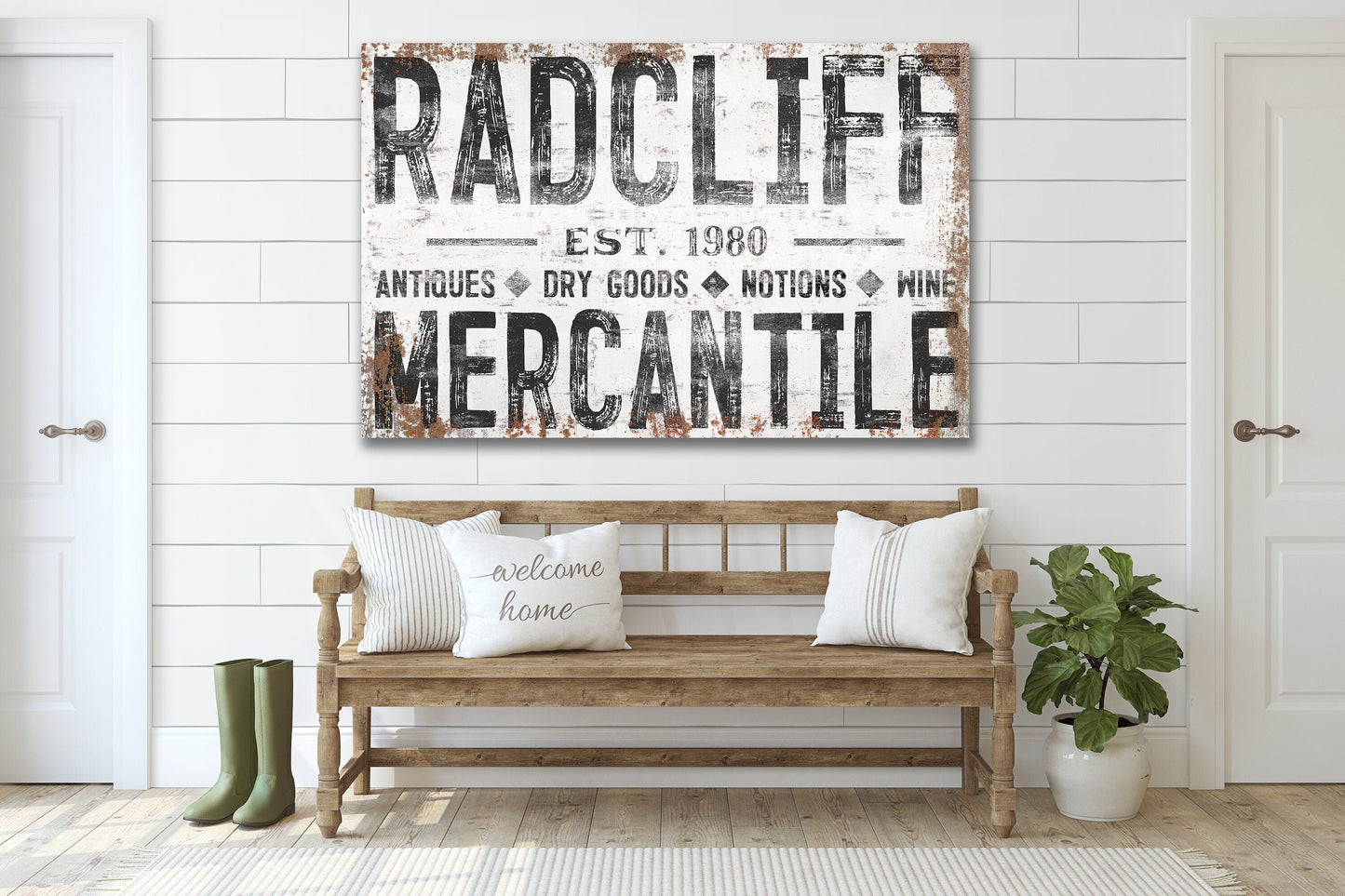 Last Name Sign, Mercantile Sign, Farmhouse Sign, Custom Name Sign, Family Name Sign, Canvas Print, Farmhouse Decor