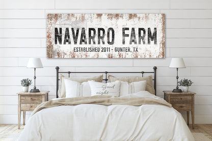 Last Name Sign, Custom Farm Sign, Farmhouse Sign, Custom Name Sign, Family Name Sign, Canvas Print, Farmhouse Decor