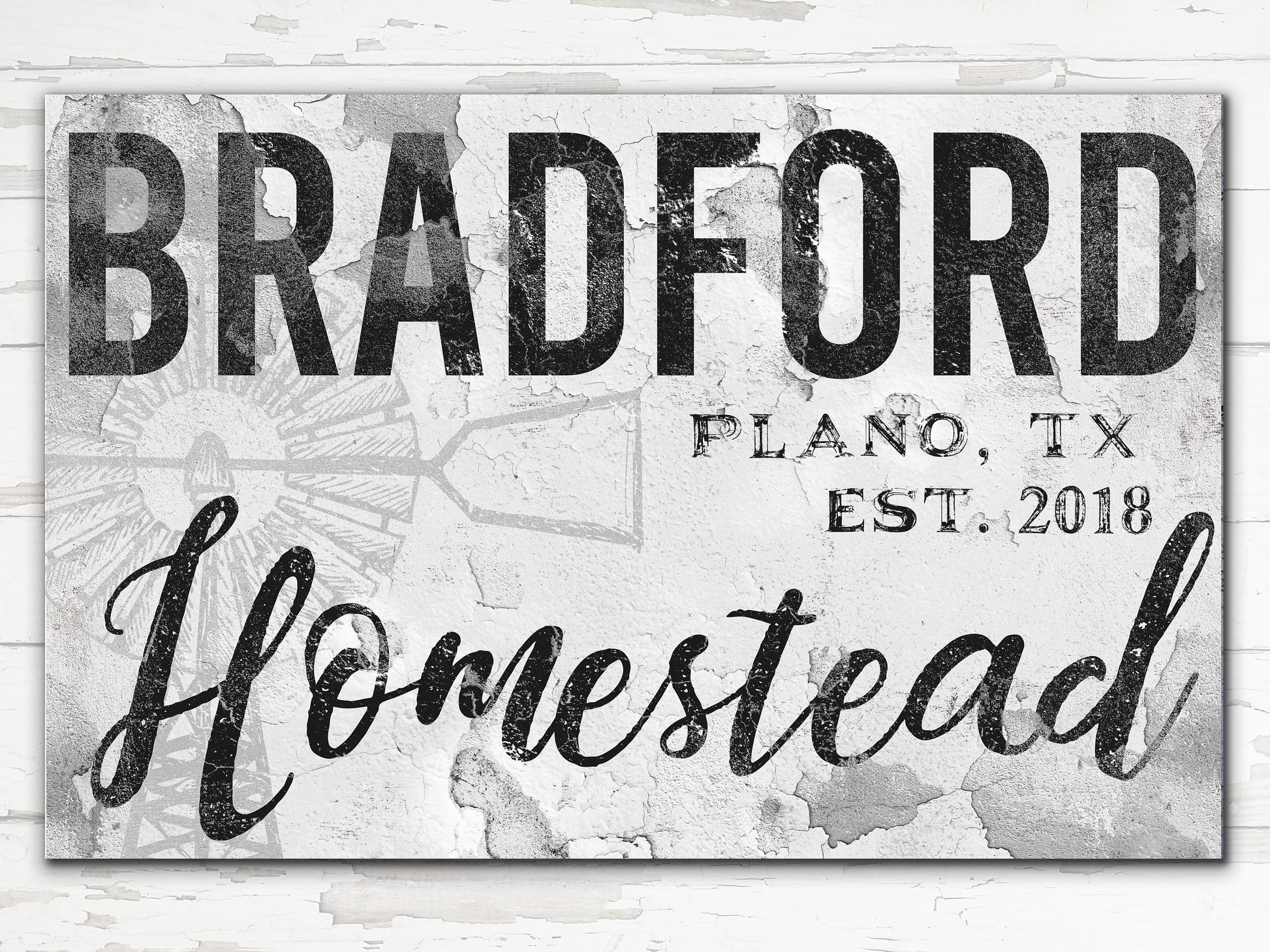 Last Name Sign, Homestead Sign, Farmhouse Sign, Custom Name Sign, Family Name Sign, Canvas Print, Farmhouse Decor