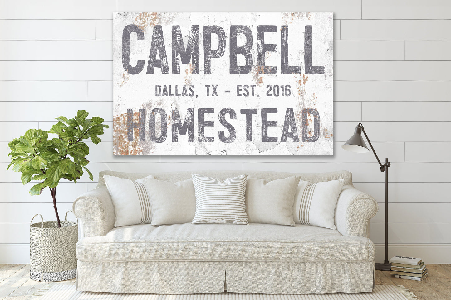 Personalized Homestead Sign, Custom Farmhouse Sign, Custom Wedding Gift, Housewarming Gift, Custom Name Sign, Canvas Print, Farmhouse Decor