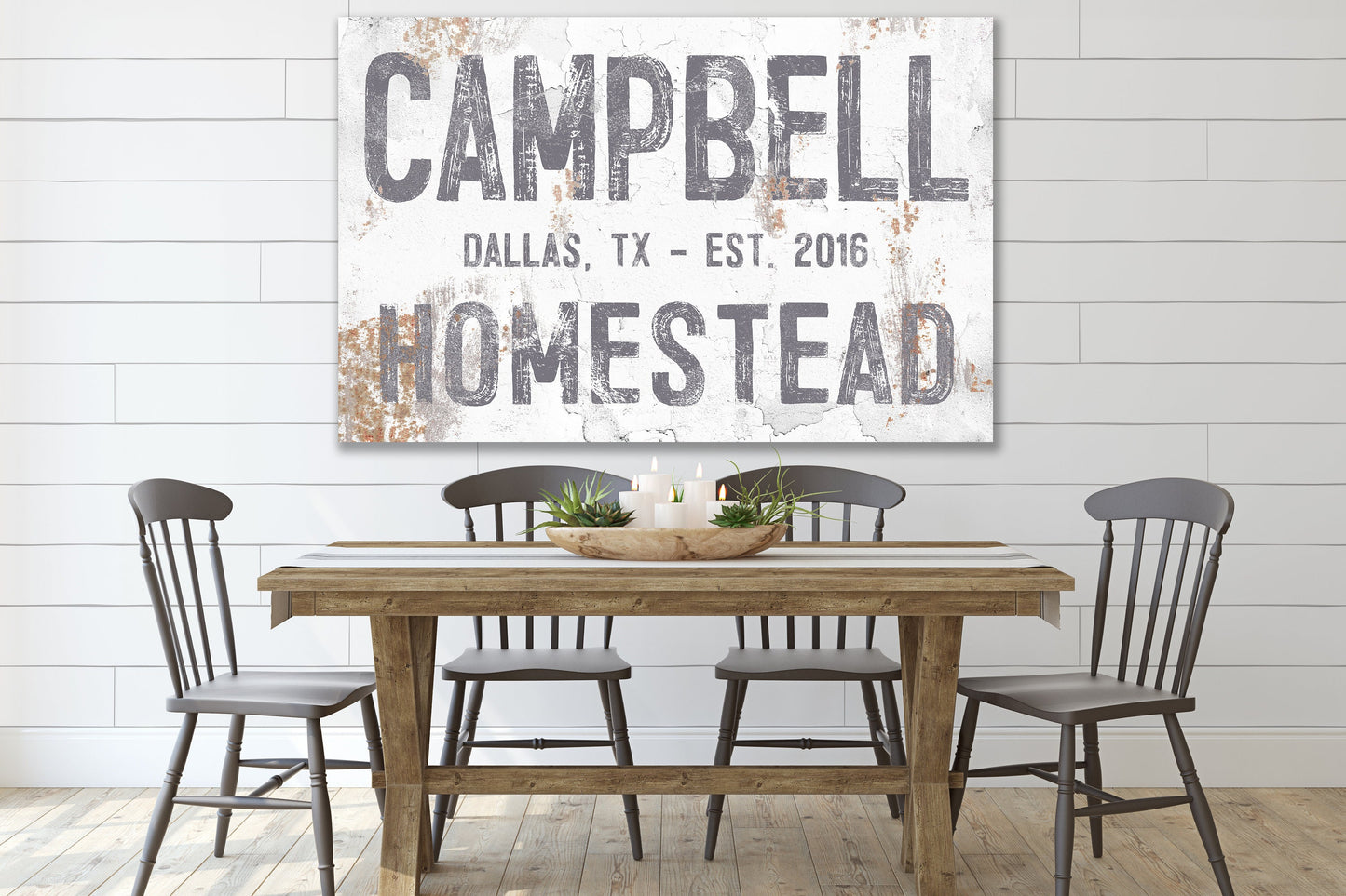 Personalized Homestead Sign, Custom Farmhouse Sign, Custom Wedding Gift, Housewarming Gift, Custom Name Sign, Canvas Print, Farmhouse Decor