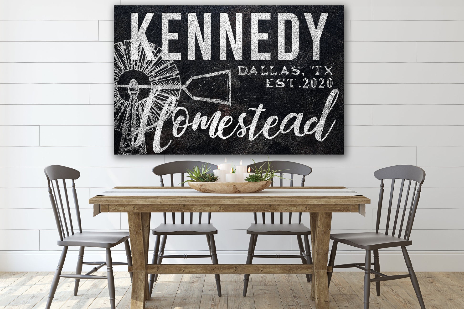 Last Name Sign, Homestead Sign, Farmhouse Sign, Custom Name Sign, Family Name Sign, Canvas Print, Farmhouse Decor
