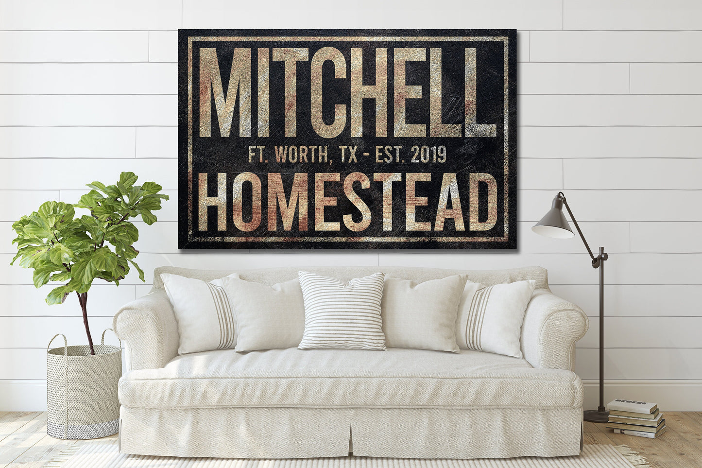 Last Name Sign, Homestead Sign, Farmhouse Sign, Custom Name Sign, Family Name Sign, Canvas Print, Farmhouse Decor