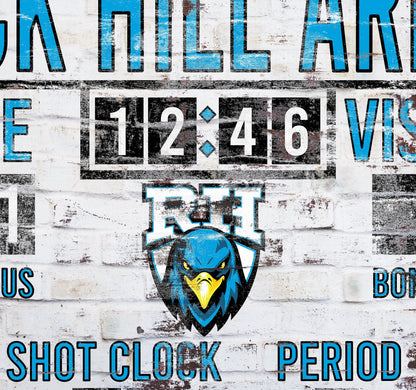 Custom Basketball Scoreboard Sign Vintage Distressed Canvas Game Room Media Nursery Kids Boys Room Decor Rock Hill High School Prosper Texas
