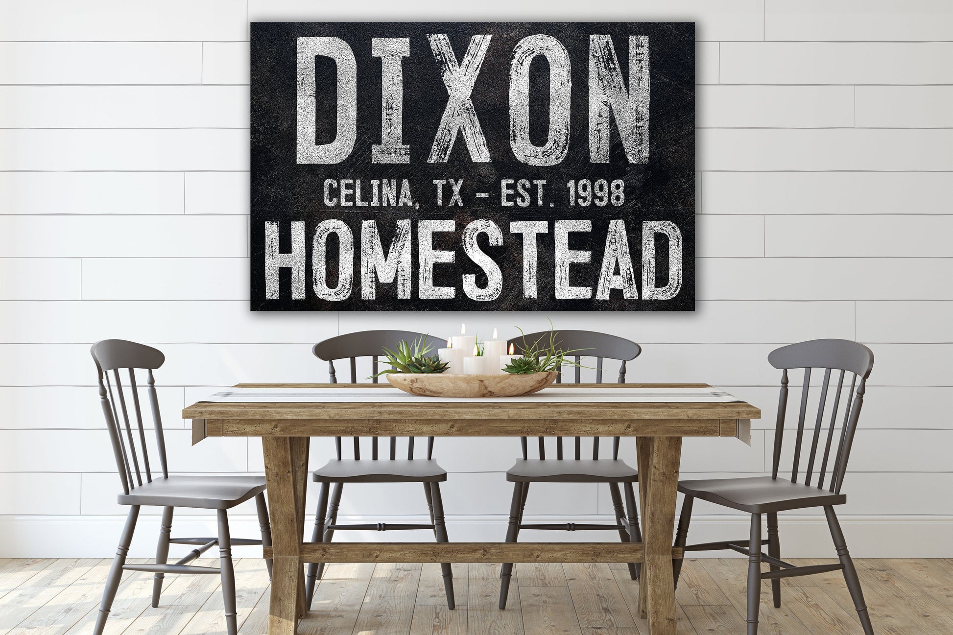 Personalized Homestead Sign, Custom Farmhouse Sign, Custom Canvas Print, Farmhouse Decor