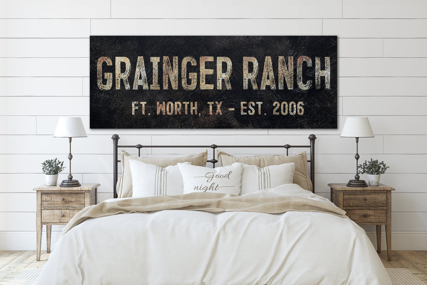 Last Name Sign, Ranch Sign, Farmhouse Sign, Custom Name Sign, Family Name Sign, Canvas Print, Farmhouse Decor