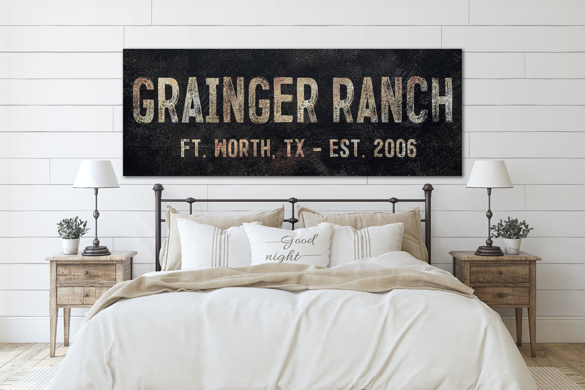 Last Name Sign, Ranch Sign, Farmhouse Sign, Custom Name Sign, Family Name Sign, Canvas Print, Farmhouse Decor