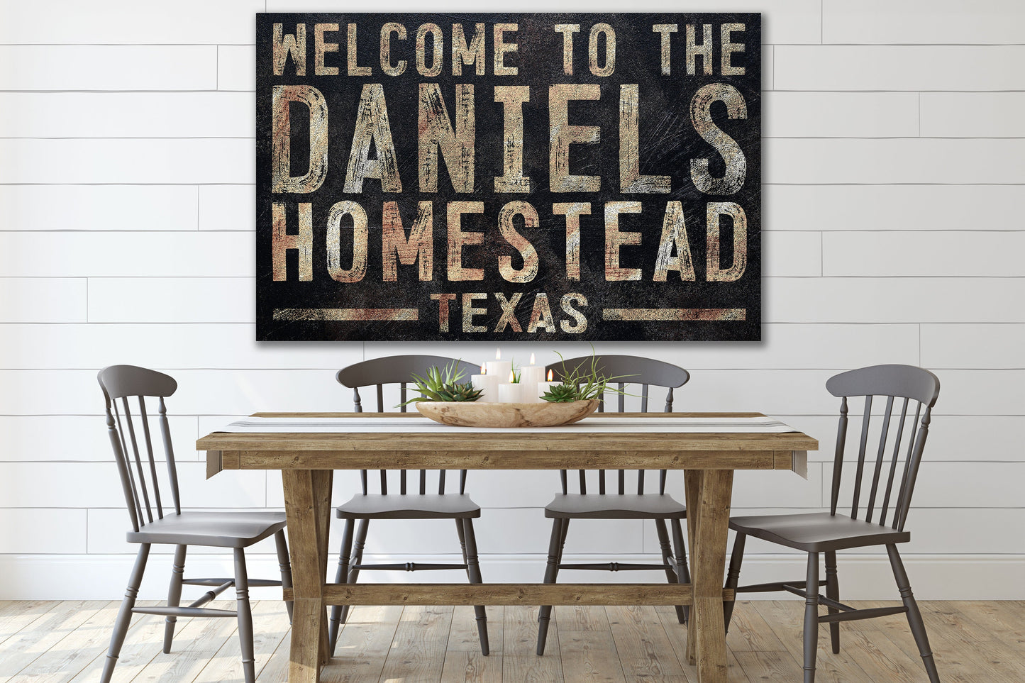 Personalized Homestead Sign, Custom Farmhouse Sign, Wedding Gift, Housewarming, Family Name Sign, Canvas Print, Farmhouse Decor