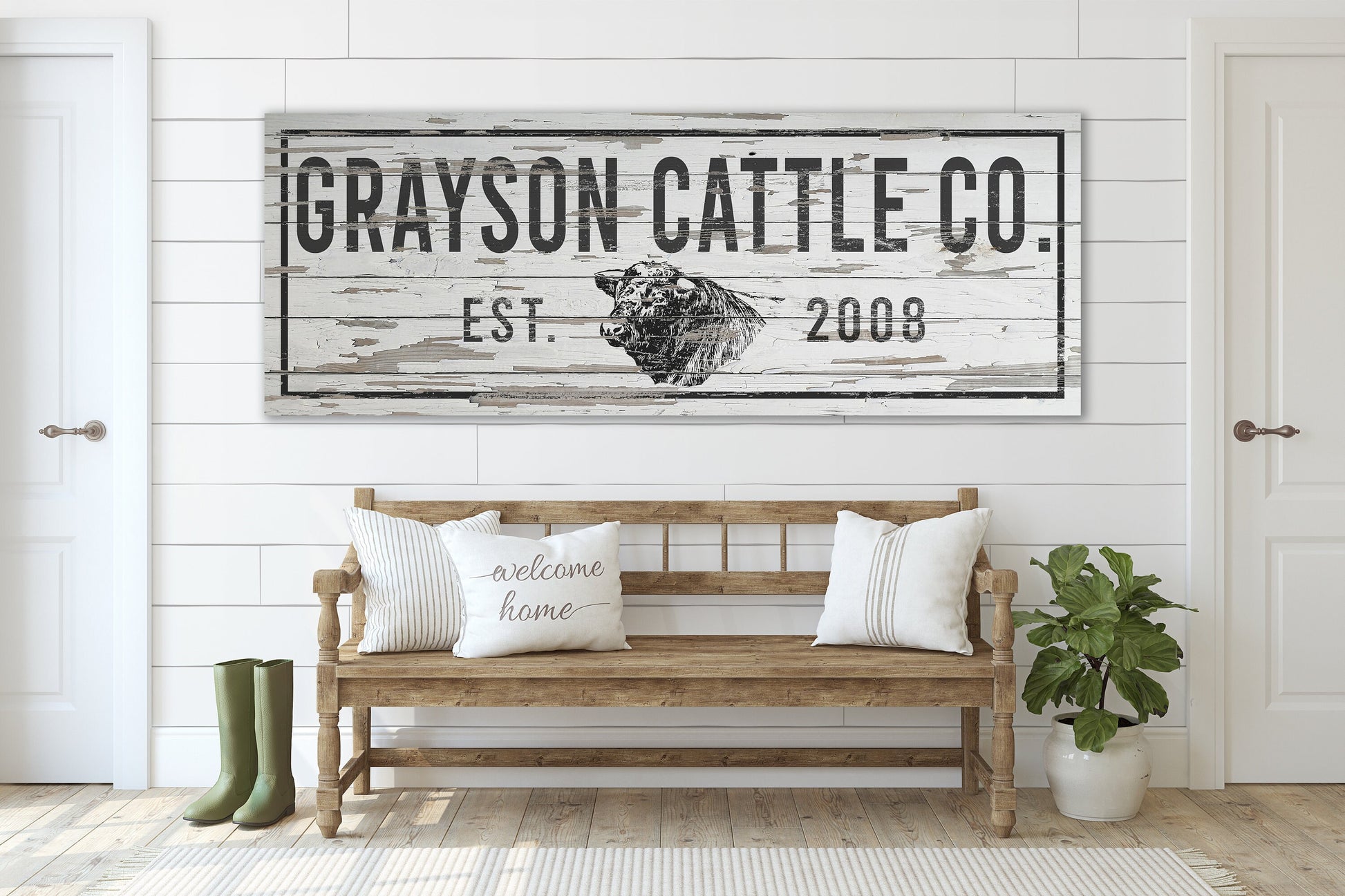 Established Sign, Last Name Sign, Custom Wedding Gift, Farmhouse Sign, Custom Name Sign, Family Name Sign, Cattle Ranch, Farmhouse Decor