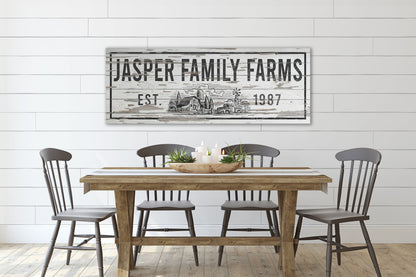 Established Sign, Last Name Sign, Custom Wedding Gift, Farmhouse Sign, Custom Name Sign, Family Name Sign, Canvas Print, Farmhouse Decor