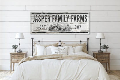 Established Sign, Last Name Sign, Custom Wedding Gift, Farmhouse Sign, Custom Name Sign, Family Name Sign, Canvas Print, Farmhouse Decor