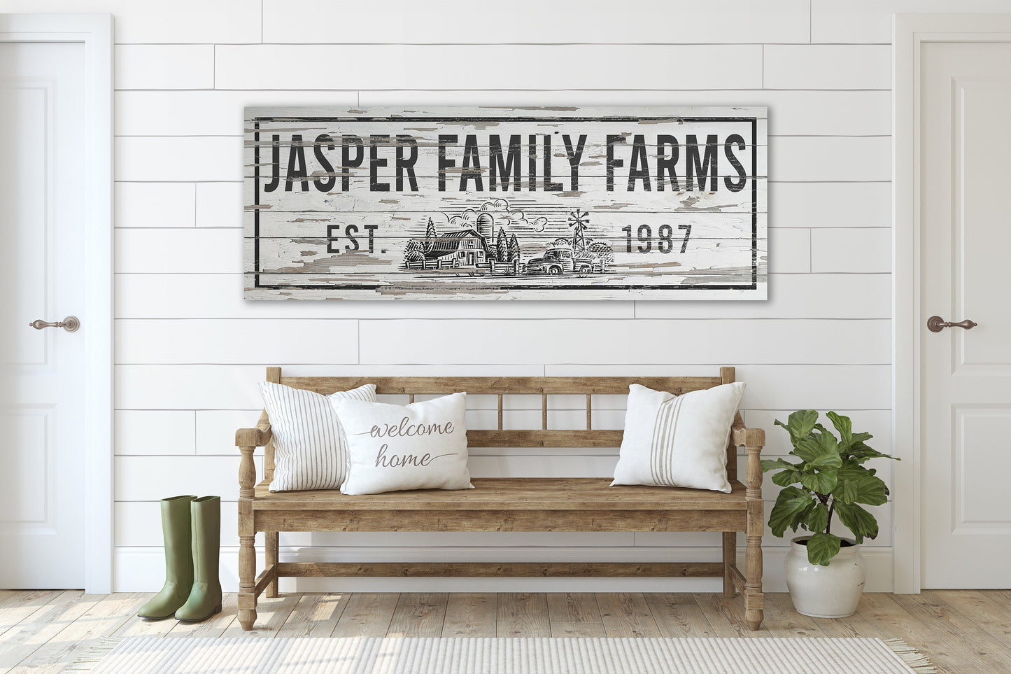 Established Sign, Last Name Sign, Custom Wedding Gift, Farmhouse Sign, Custom Name Sign, Family Name Sign, Canvas Print, Farmhouse Decor