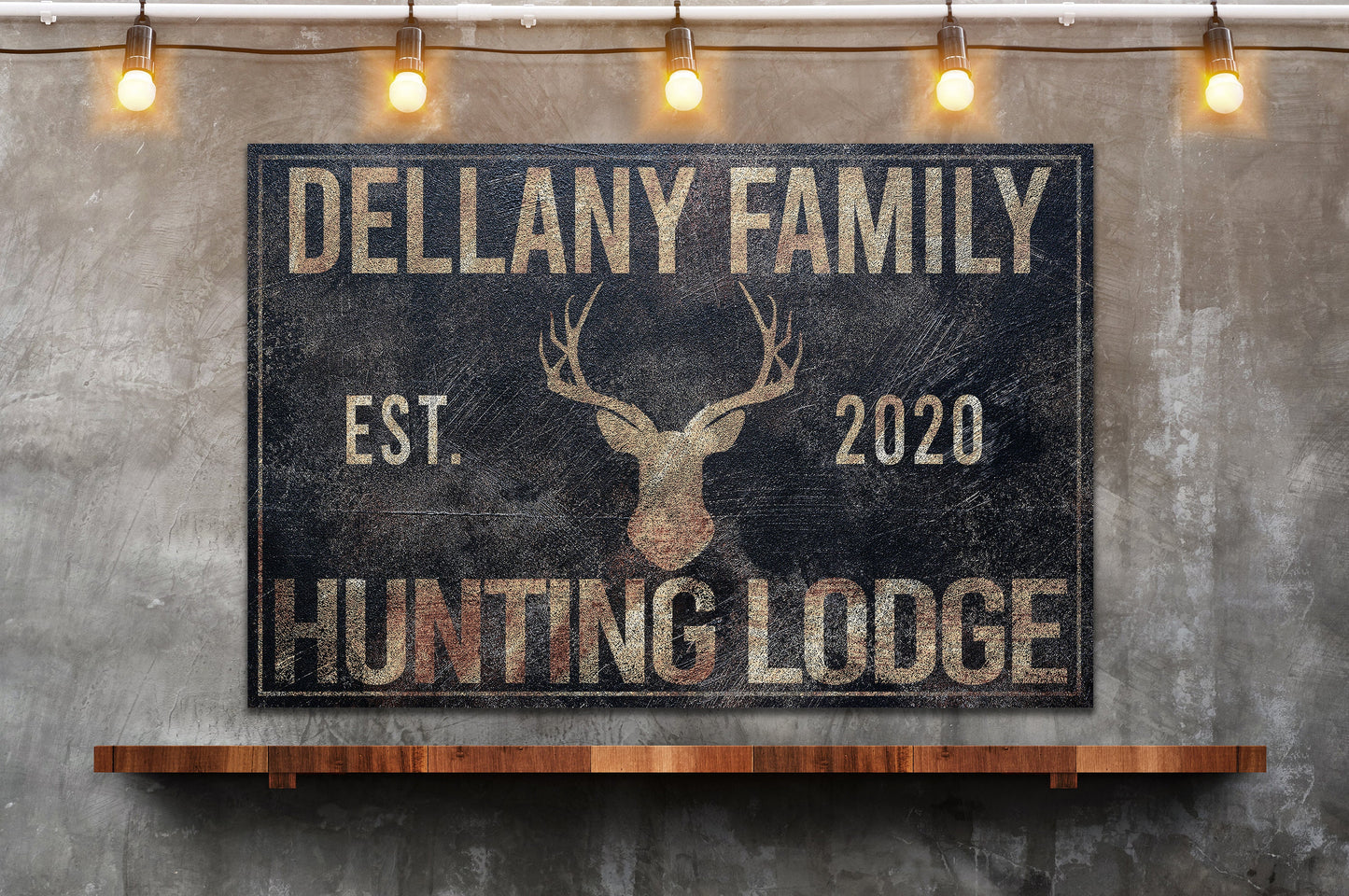 Deer Hunting Sign, Hunting Lodge, Farmhouse Sign, Custom Canvas Sign, Family Name Sign, Farmhouse Decor, Hunting Lodge, Man Cave