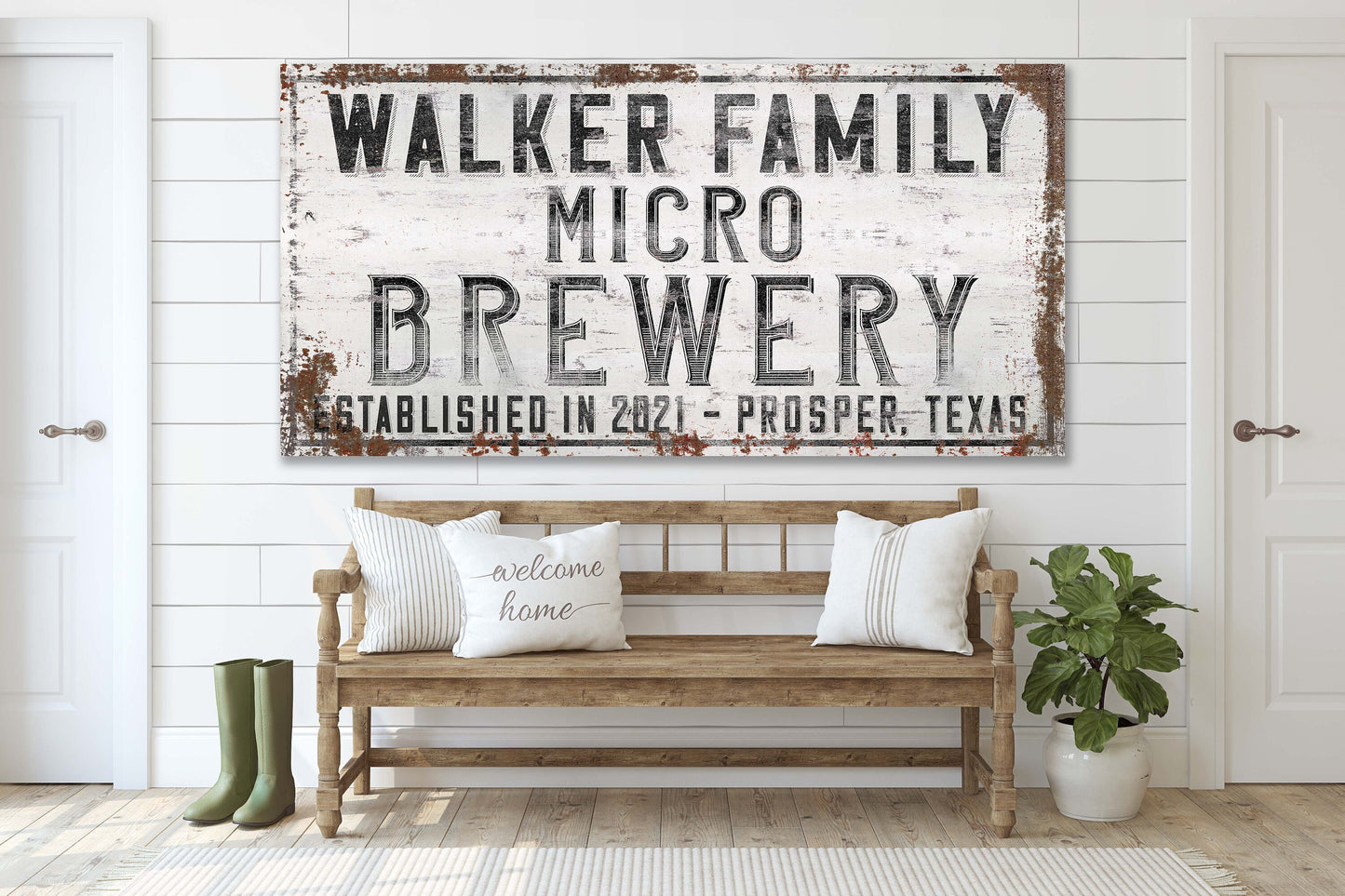 Personalized Brewery Sign, Custom Bar Sign, Bar and Grill, Whiskey Bar Sign, Custom Canvas Print, Game Room Decor,Man Cave, Game Room Sign