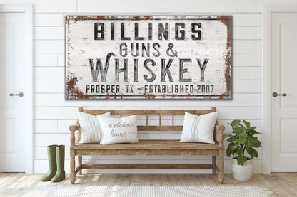 Personalized Sign, Whiskey Bar Sign, Man Cave, Game Room Sign, Custom Name Sign, Family Name Sign, Canvas Print, Bar and Grill, Beer Bar