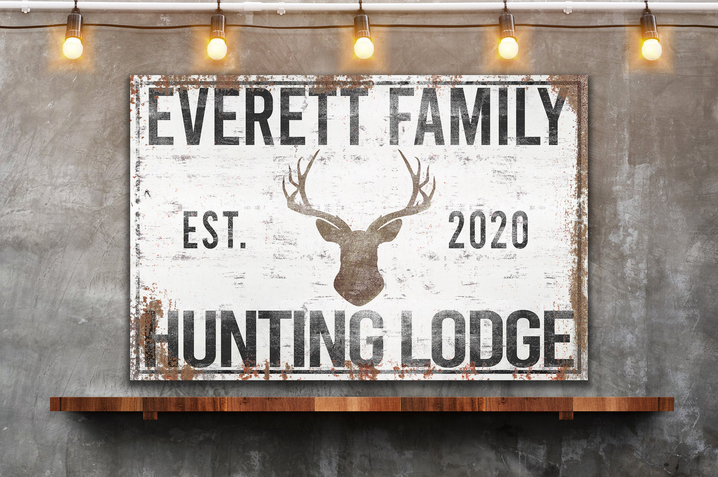 Custom Deer Hunting Sign, Hunting Decor, Cabin Decor, Camping Decor, Custom Canvas Sign, Family Name Sign, Hunting Lodge Decor, Man Cave