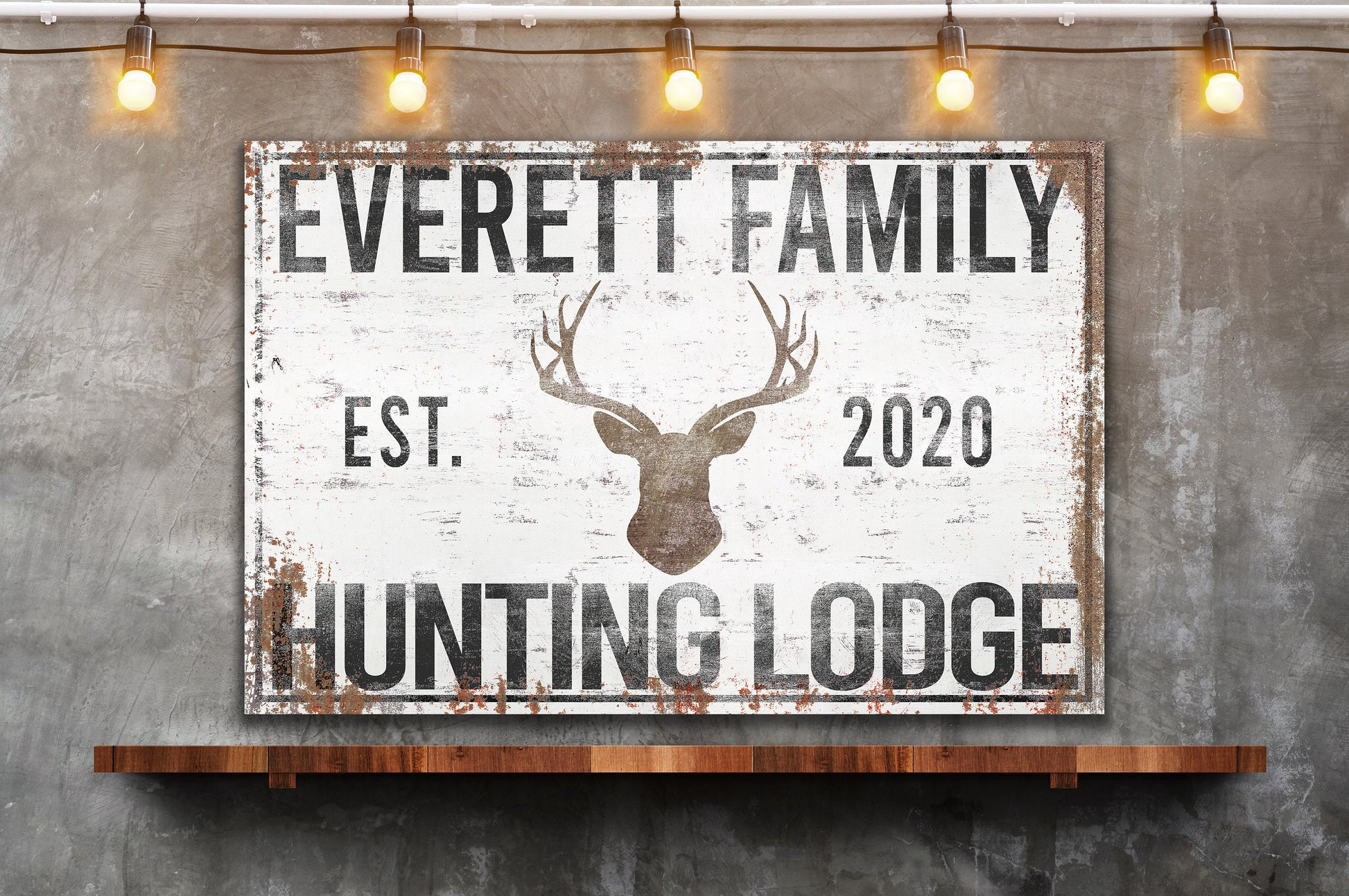 Vintage Hunting Signs, LARGE - Elk Camp Rustic Wood