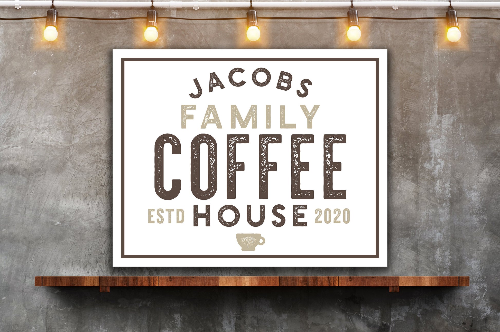 Kitchen Sign Personalized Family Name Kitchen Sign for Wall Modern