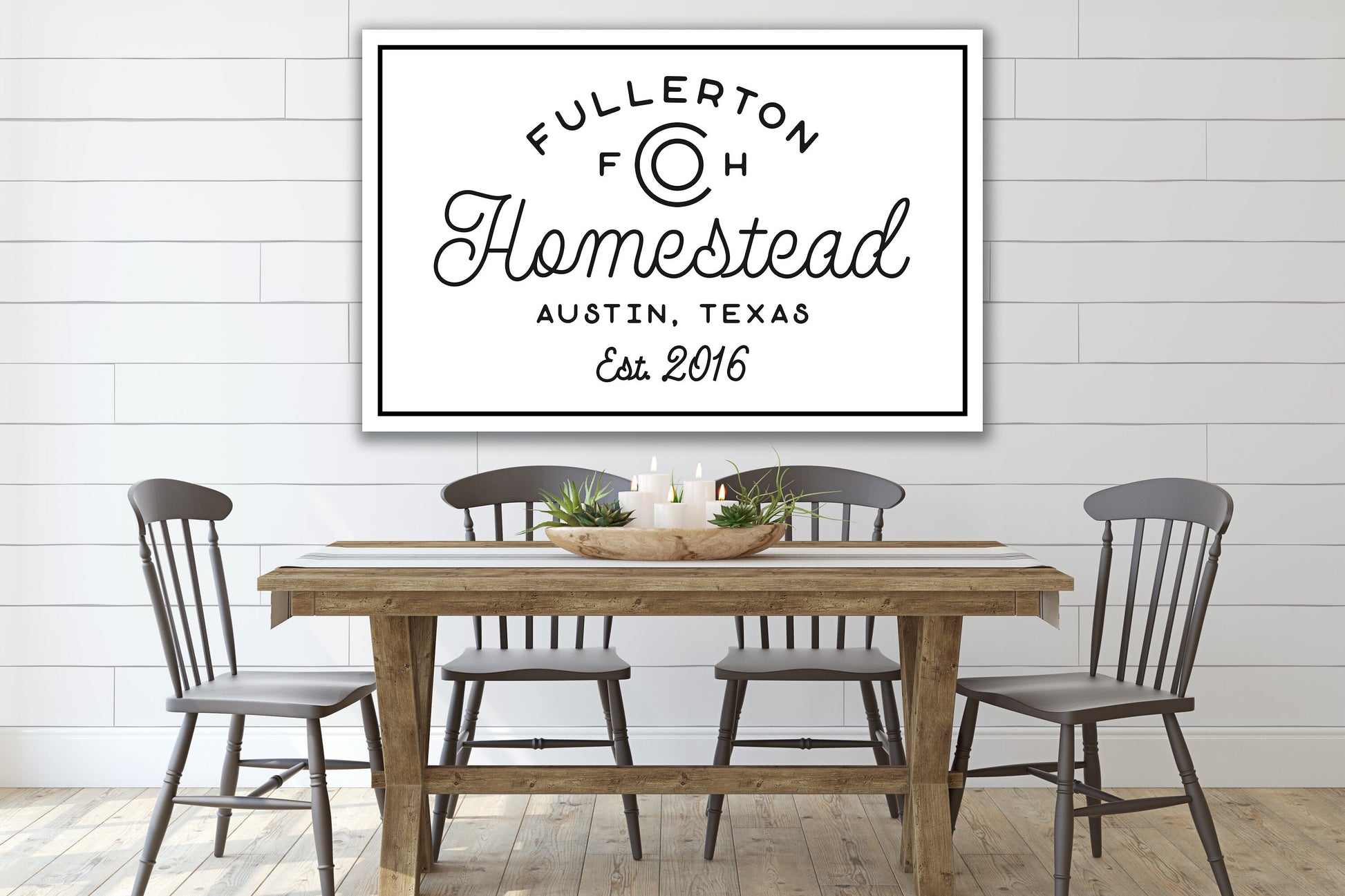 Last Name Sign, Homestead Sign, Modern Farmhouse Sign, Custom Name Sign, Family Name Sign, Canvas Print, Modern Farmhouse Decor