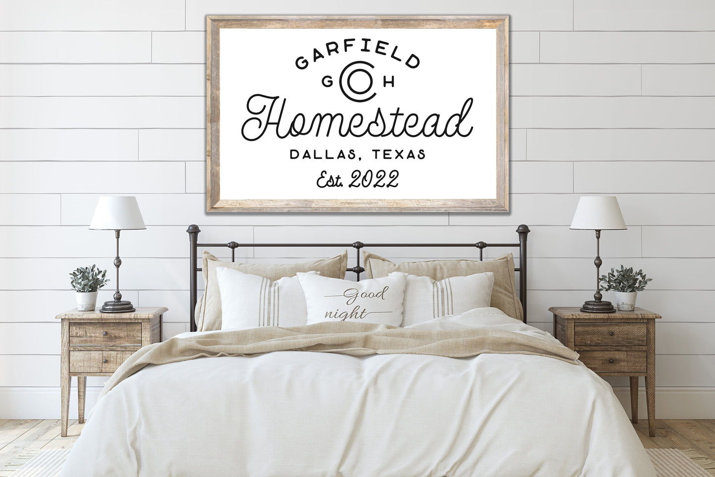 Last Name Sign, Homestead Sign, Modern Farmhouse Sign, Custom Name Sign, Family Name Sign, Canvas Print, Modern Farmhouse Decor