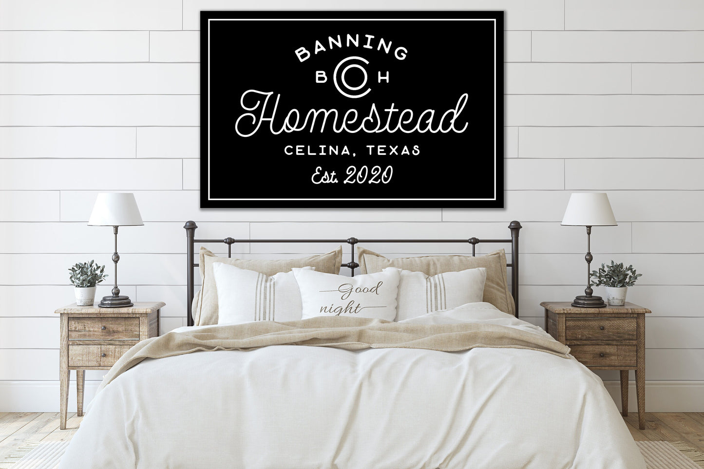 Last Name Sign, Homestead Sign, Modern Farmhouse Decor, Custom Name Sign, Family Name Sign, Canvas Print, Modern Farmhouse Decor