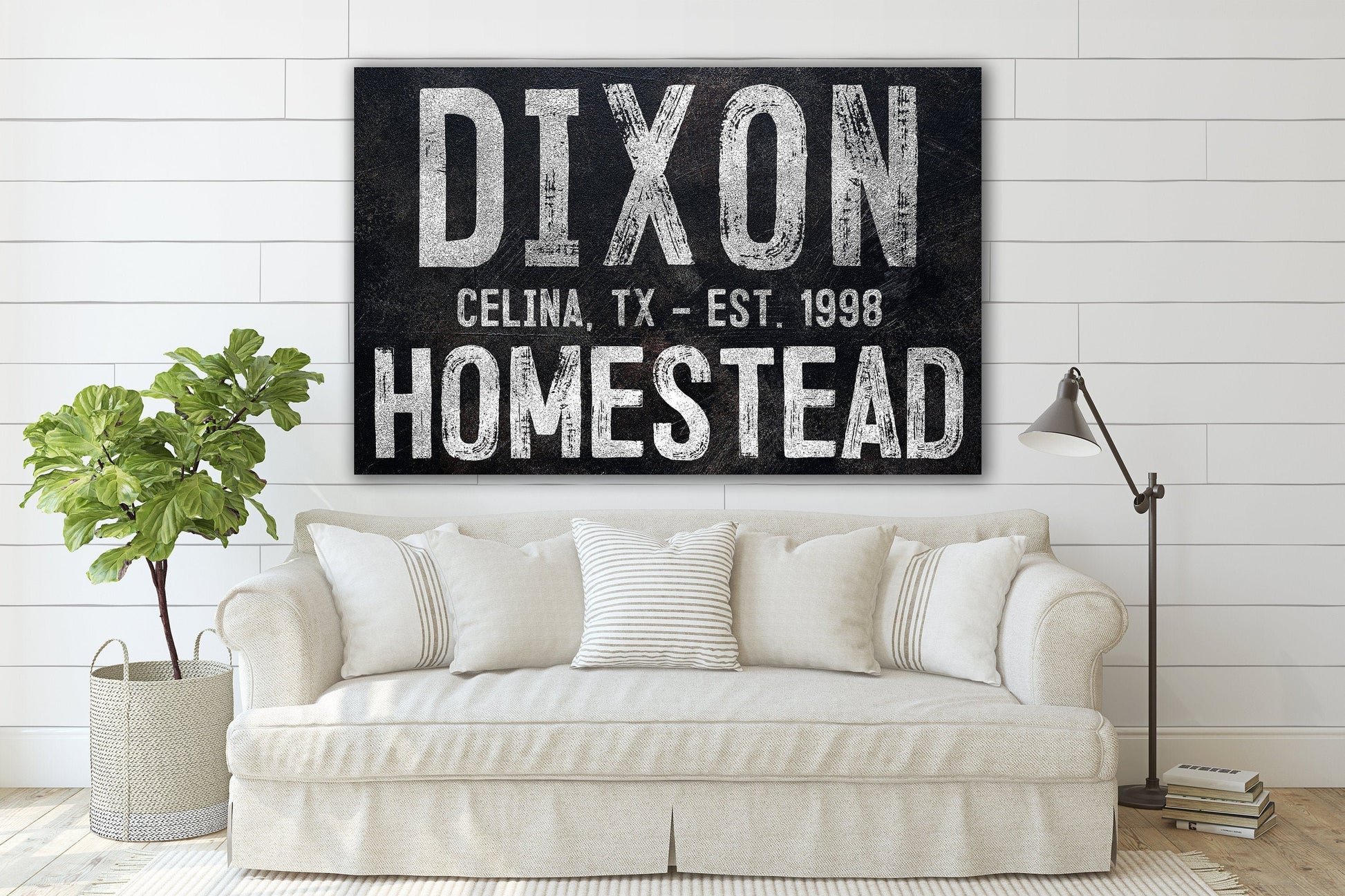 Personalized Homestead Sign, Custom Farmhouse Sign, Custom Canvas Print, Farmhouse Decor