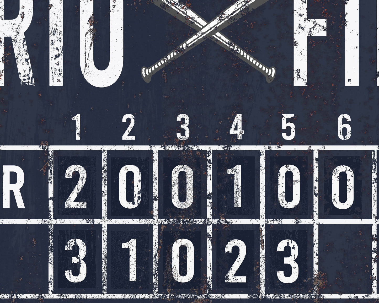 Custom Baseball Scoreboard Sign Vintage Gam Room Decor Man Cave Decor Canvas Industrial Sports Bar Media Nursery Kids boys Room Decor